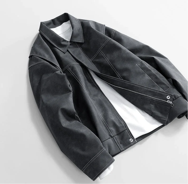 Chaqueta de cuero clásica Hafford