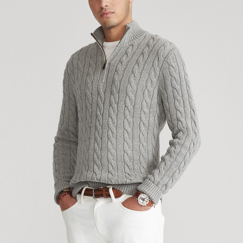 Brandon | Pull col zippé classique haut de gamme