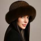 Chapeau en fourrure de vison Velvet Frost