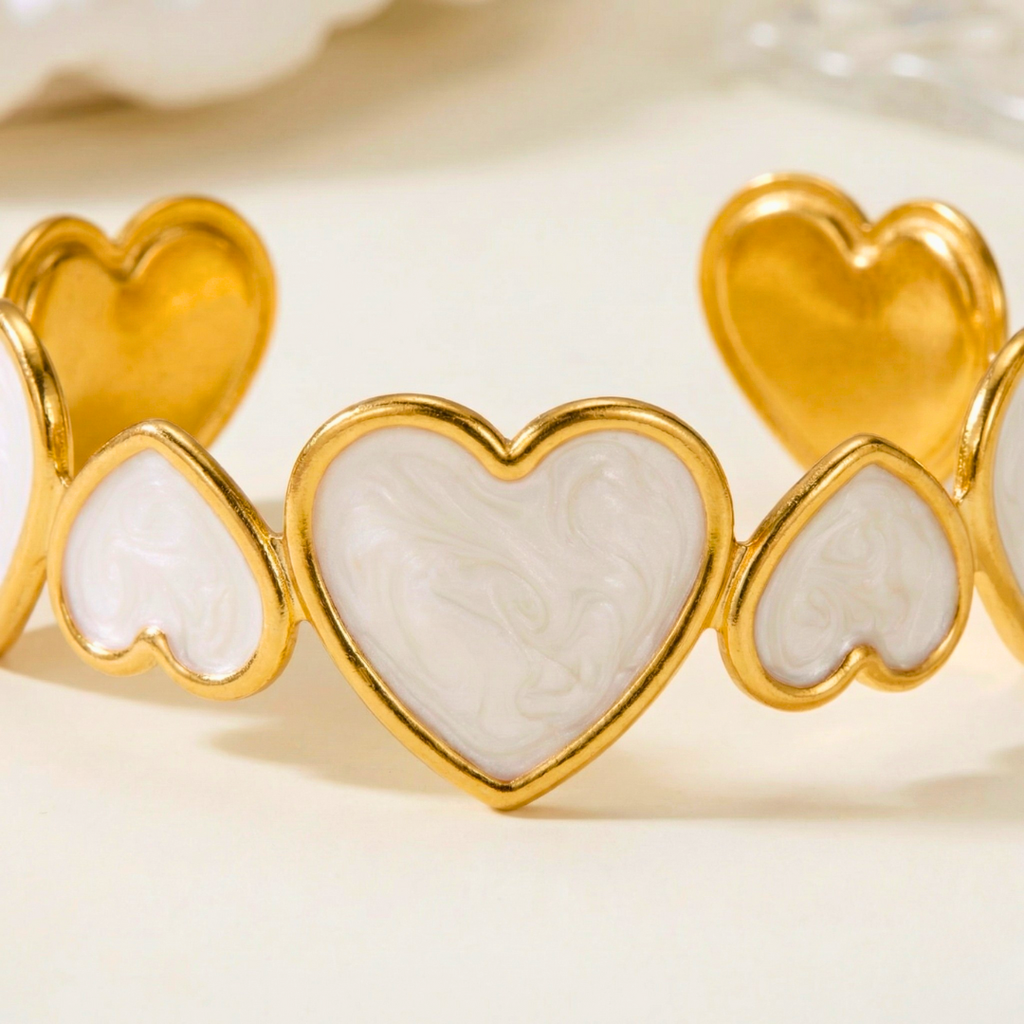 Elena Heart Cuff Bracelet