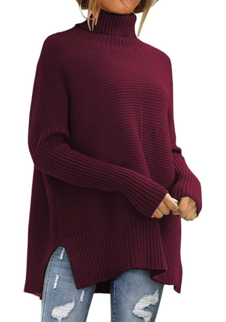 Megan | Suéter elegante de cuello alto y estilo relajado