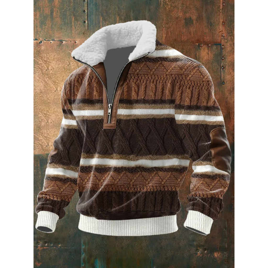 Holden | Pull zippé à col montant classique