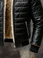 Isaac | Chaqueta negra acolchada con forro interior suave