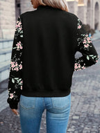 Harper | Chaqueta con Cremallera y Mangas Florales