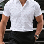 Elias | Camisa de manga corta estampada moderna con botones