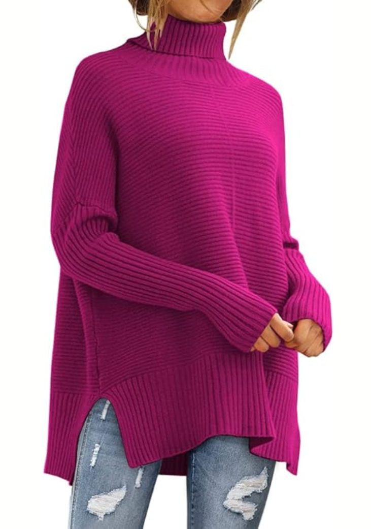 Megan | Suéter elegante de cuello alto y estilo relajado