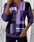 Gabriella | Sweat-shirt Confort Élégant à Col Mi-Zippé