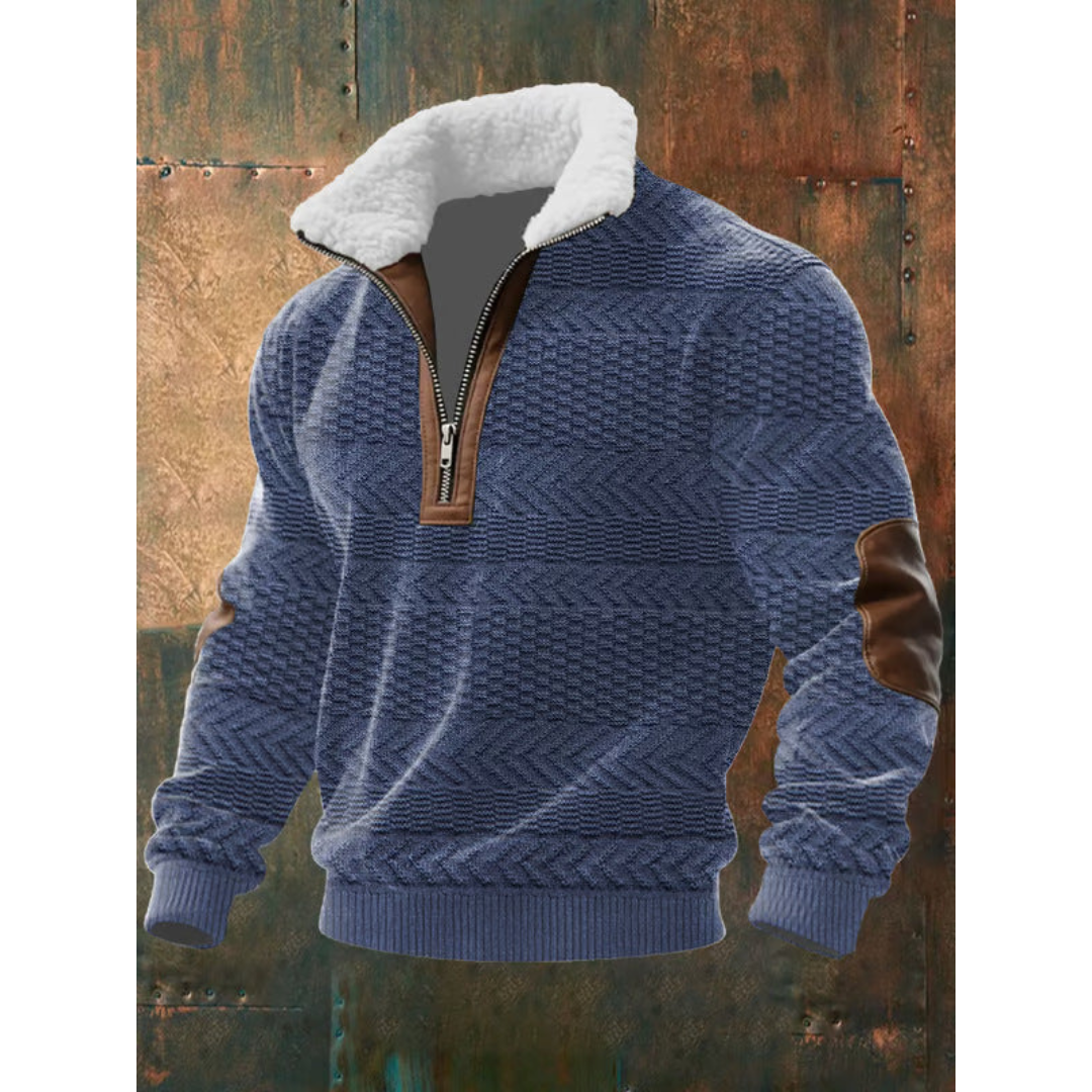 Holden | Pull zippé à col montant classique