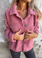 Ella | Chaqueta de forro polar abotonada