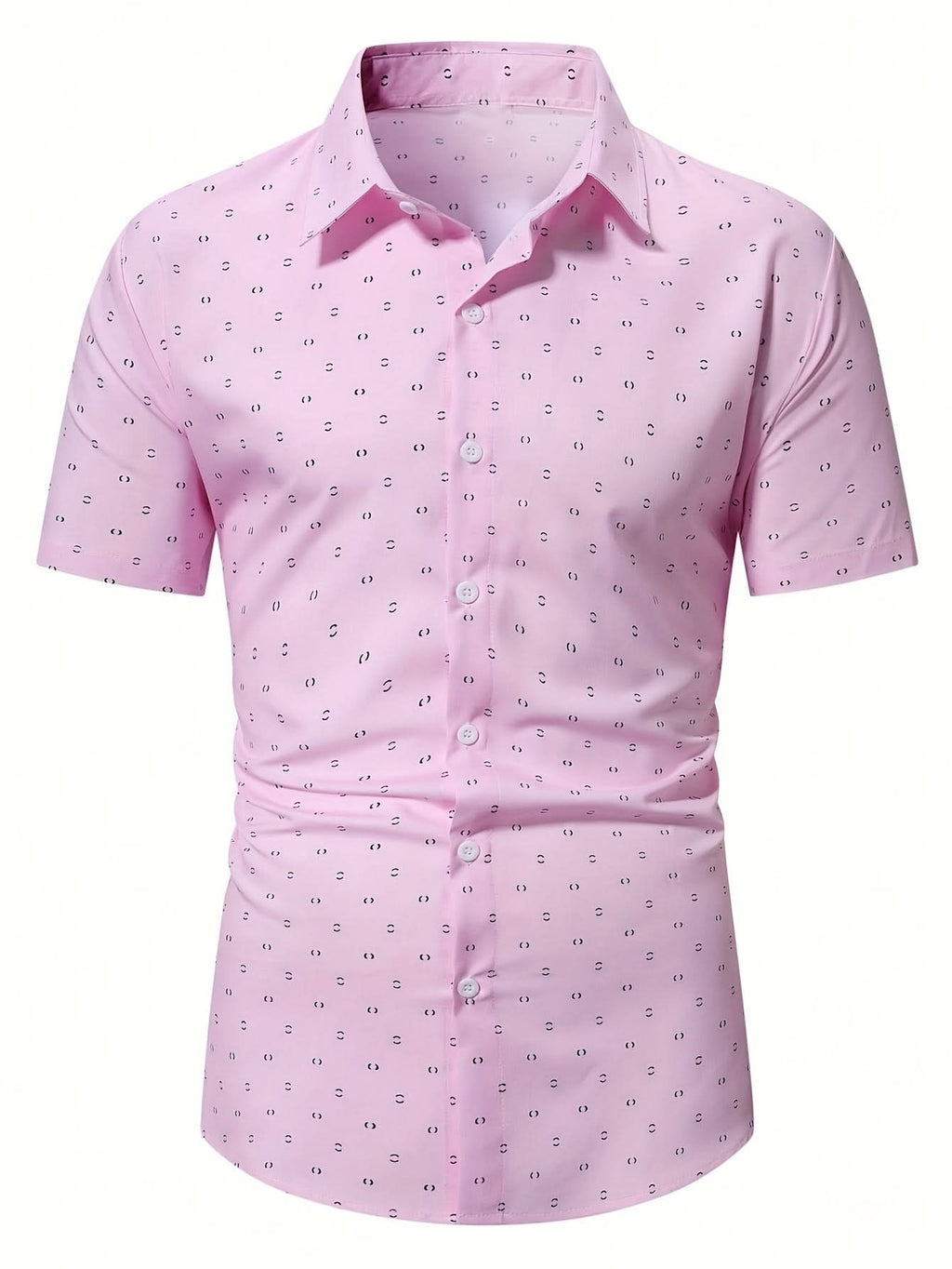 Elias | Camisa de manga corta estampada moderna con botones