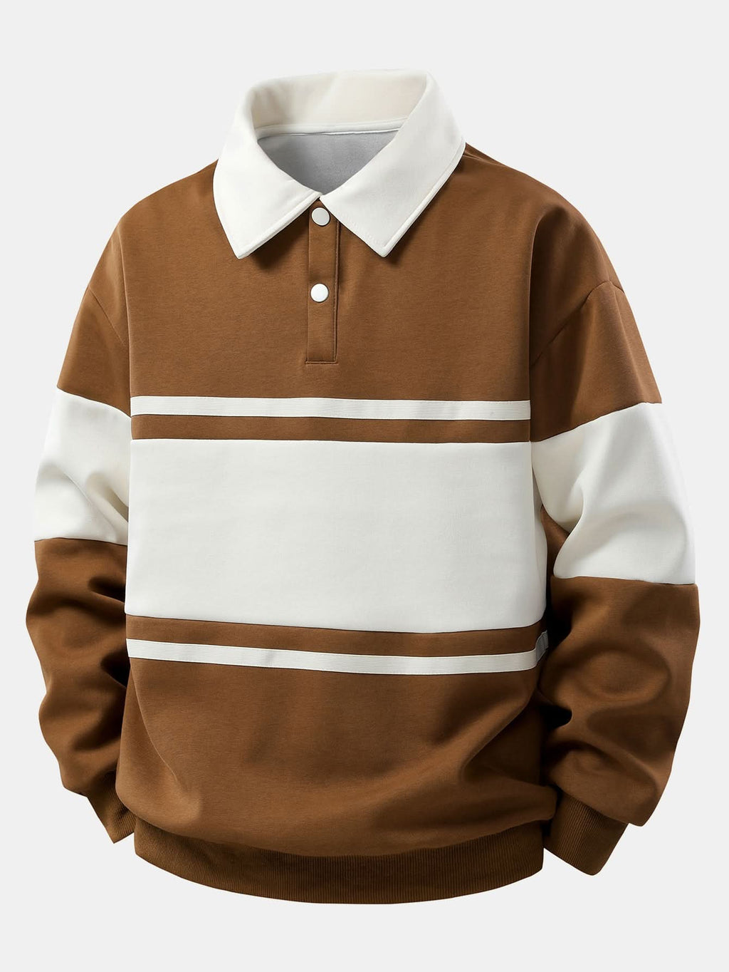 Miles | Polo molletonné rayé raffiné