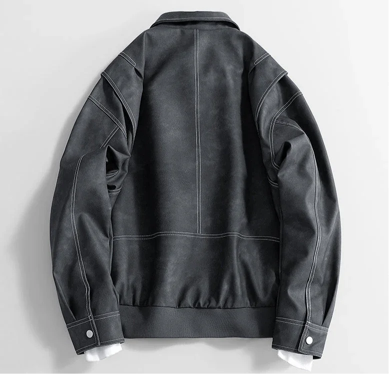 Chaqueta de cuero clásica Hafford