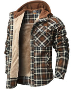 Caleb | Veste à capuche à carreaux robuste