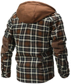 Caleb | Veste à capuche à carreaux robuste