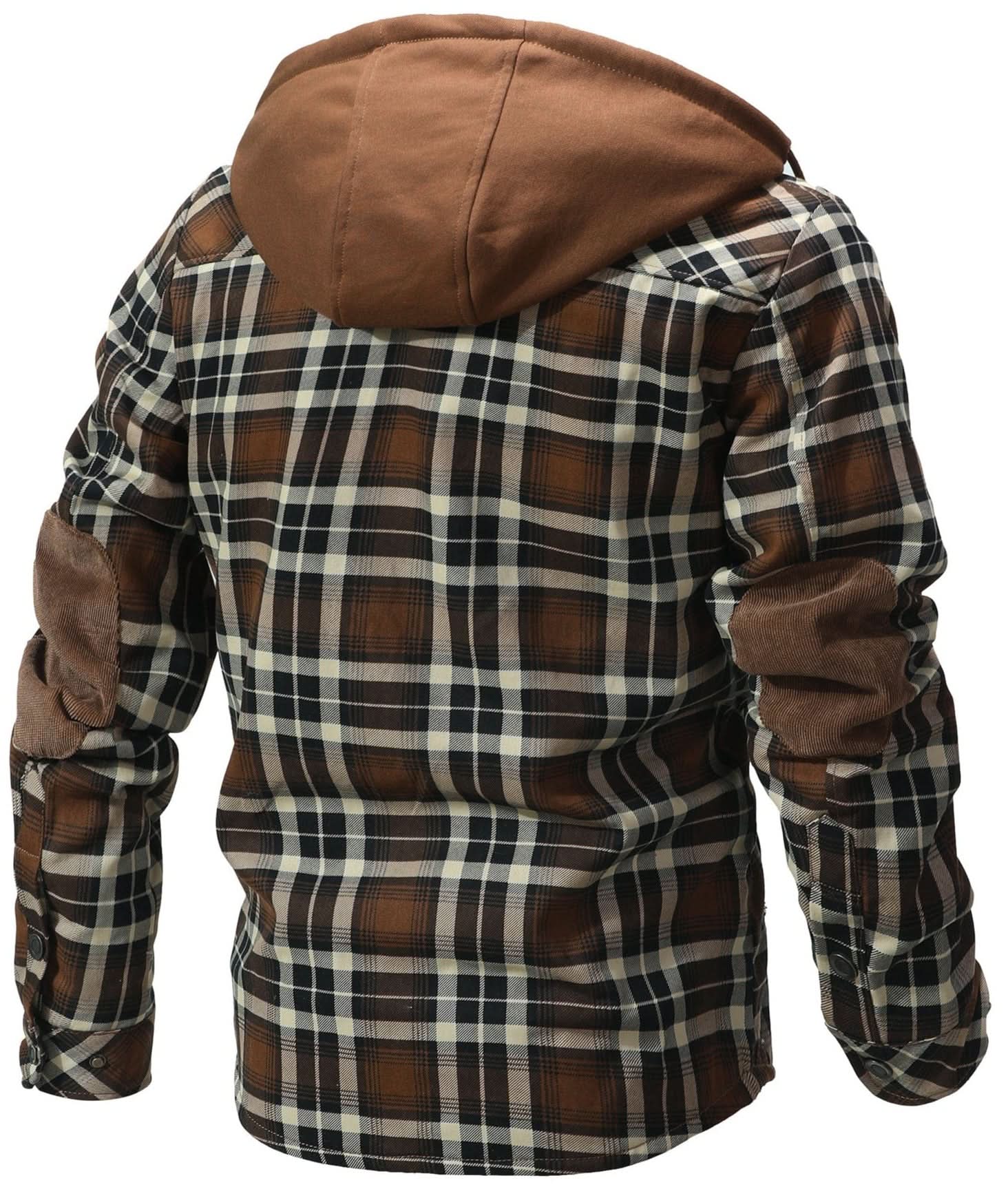Caleb | Veste à capuche à carreaux robuste