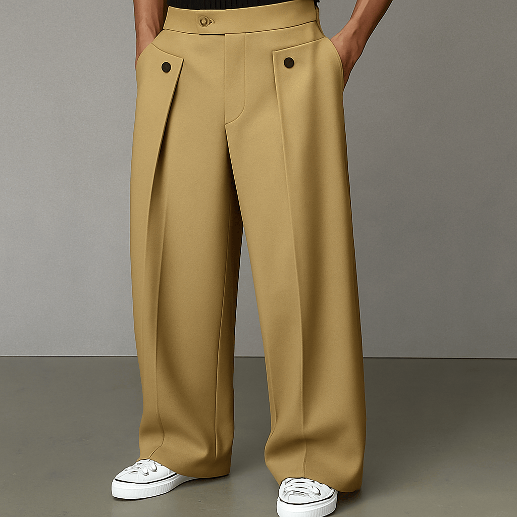 Daniel | Relaxed Wide-Leg Tailored Trousers