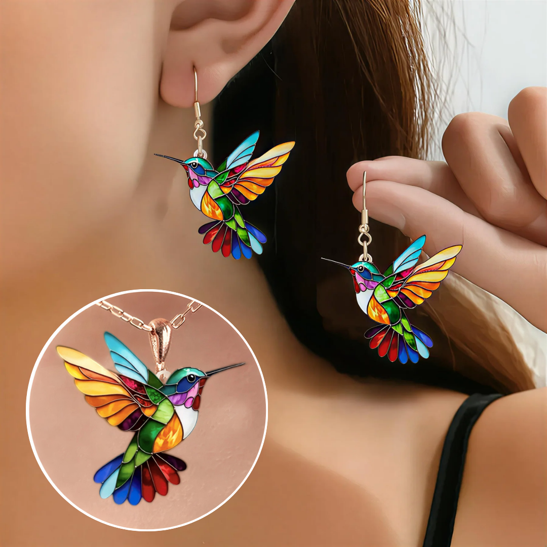 Lana | Boucles d'oreilles colibri colorées