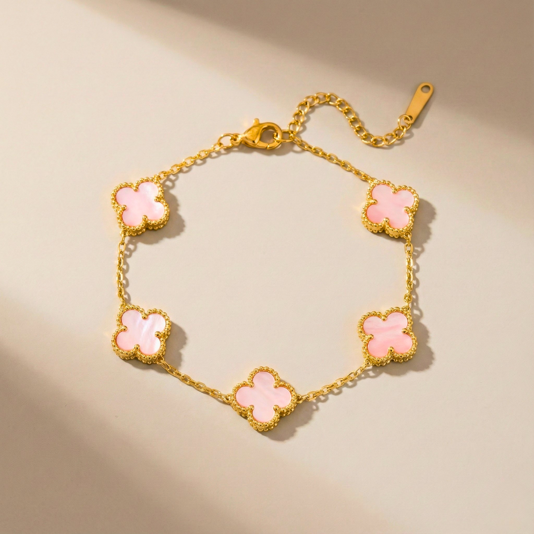 Pulsera de abalorios Trébol Brillo de Aurora