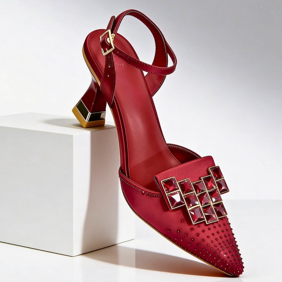 Chaussures à talons chaton Vivienne Gemstone