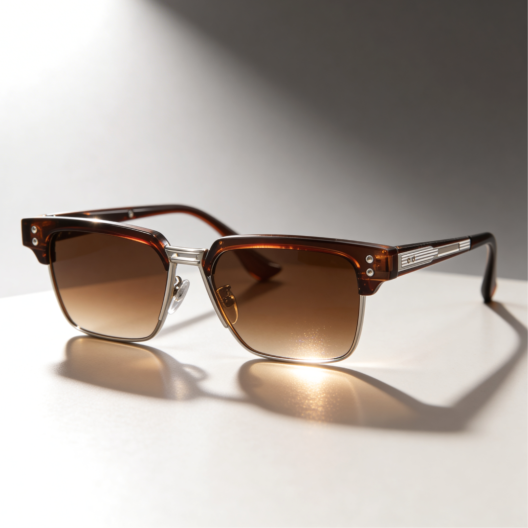 Drift Square™ | Square Browline Sunglasses | UV400 Retro Modern