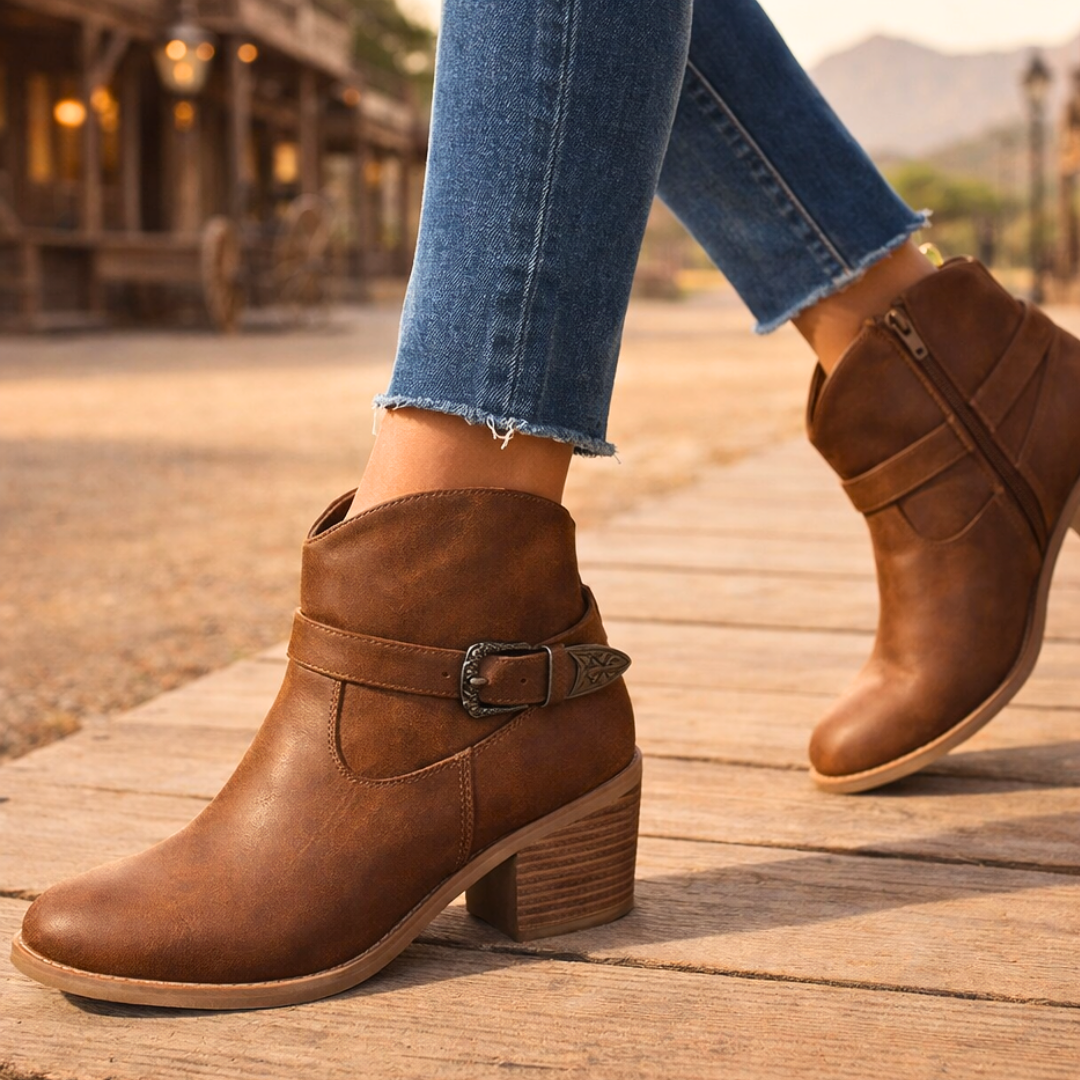 Boots à talons en cuir Darcy West