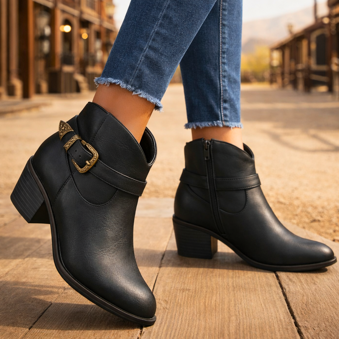 Boots à talons en cuir Darcy West