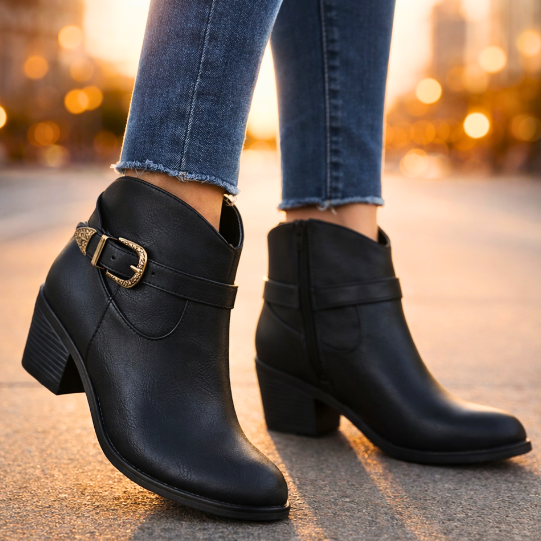 Boots à talons en cuir Darcy West