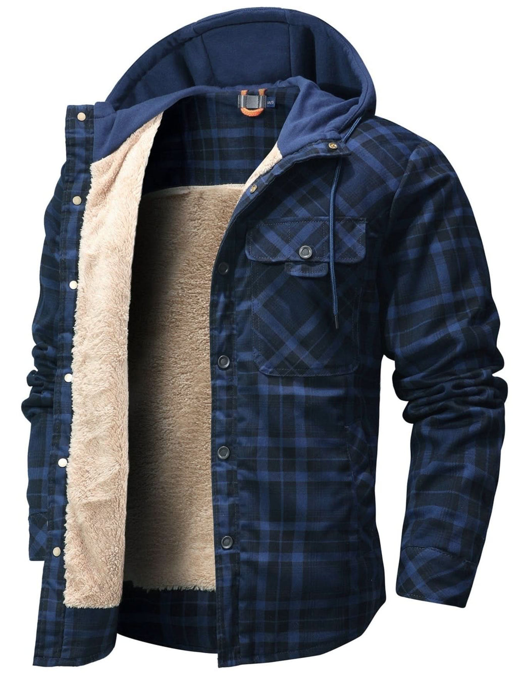 Caleb | Veste à capuche à carreaux robuste