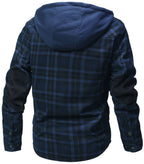 Caleb | Veste à capuche à carreaux robuste