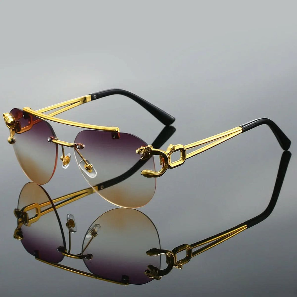 Fiero Gold™ | Panther Aviator Sunglasses | UV400 Gradient