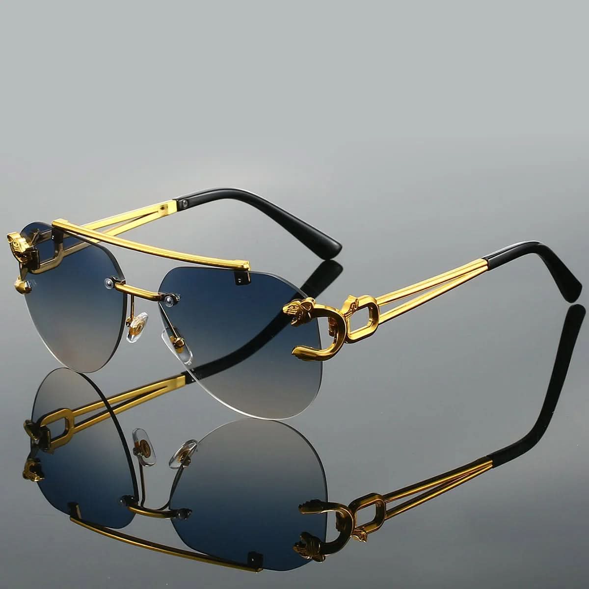 Fiero Gold™ | Panther Aviator Sunglasses | UV400 Gradient