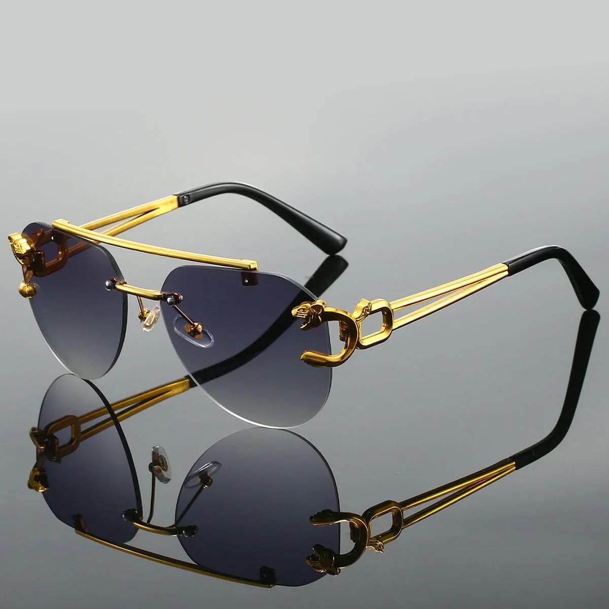 Fiero Gold™ | Panther Aviator Sunglasses | UV400 Gradient