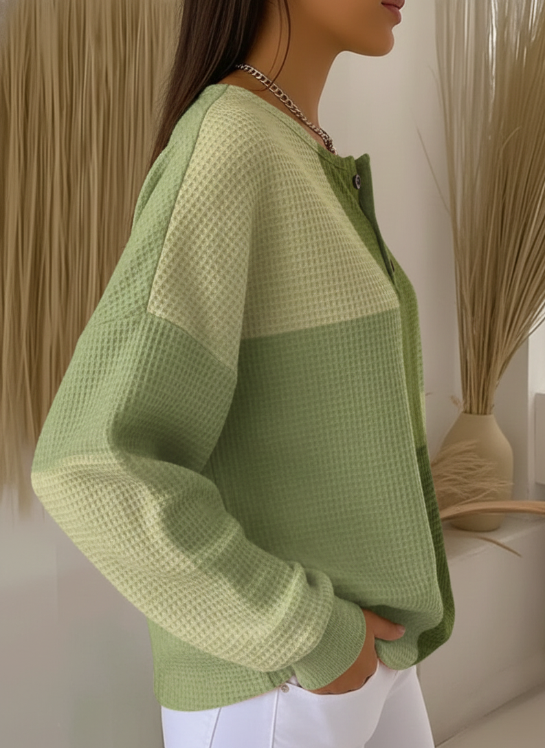 Harper | Pull doux boutonné au col