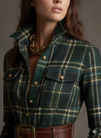 Scarlett | Elegante vestido camisero a cuadros