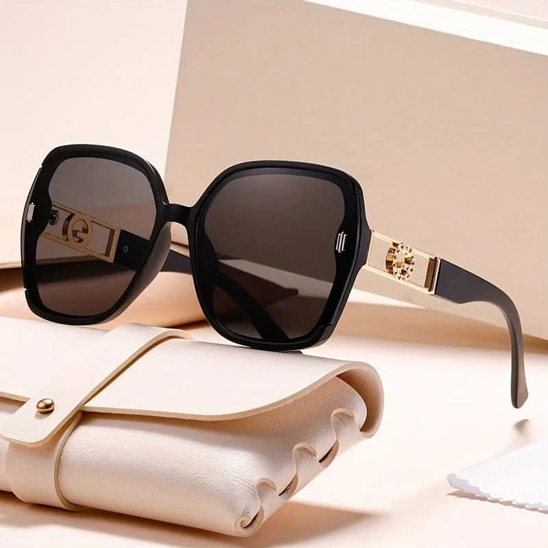 Giovanna Crystal™ | Crystal Gold Oversized Sunglasses | UV400