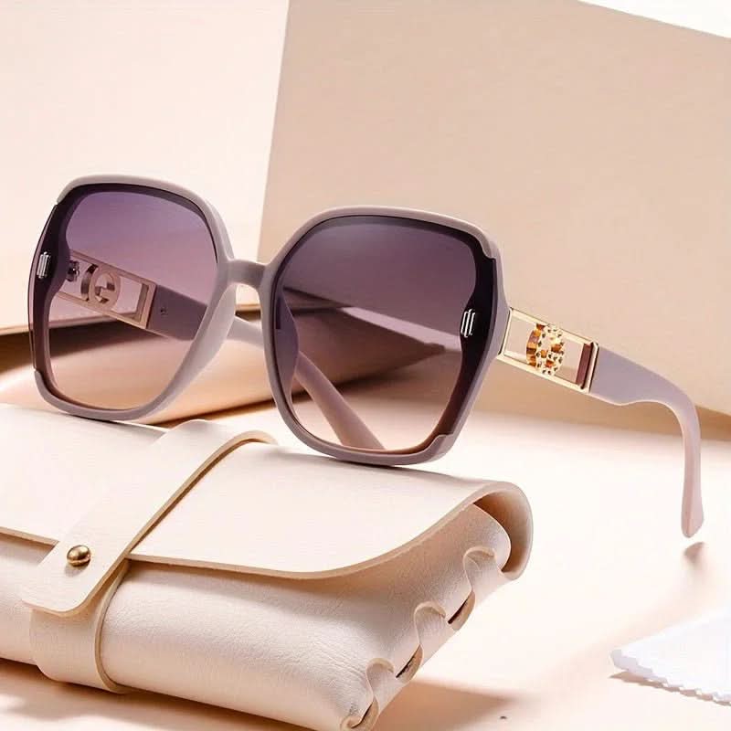 Giovanna Crystal™ | Crystal Gold Oversized Sunglasses | UV400