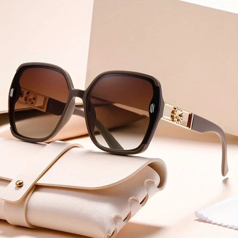 Giovanna Crystal™ | Crystal Gold Oversized Sunglasses | UV400
