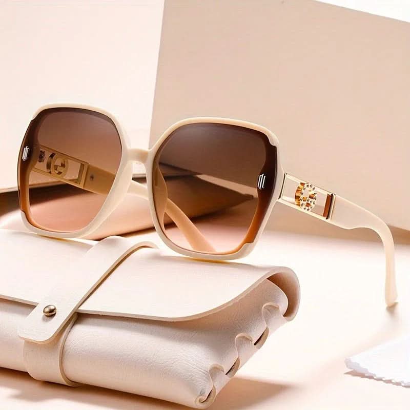 Giovanna Crystal™ | Crystal Gold Oversized Sunglasses | UV400