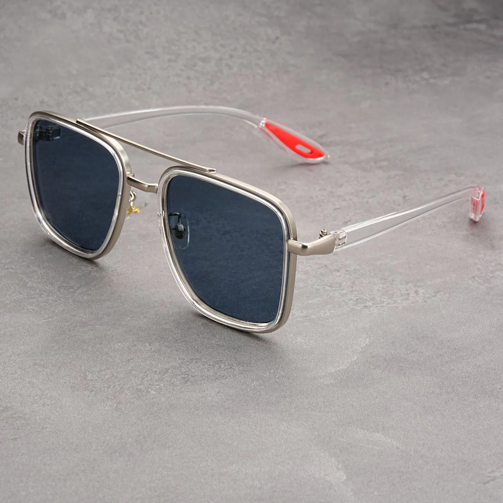 Rift Noir X™ | Square Metal-Acetate Sunglasses | UV380