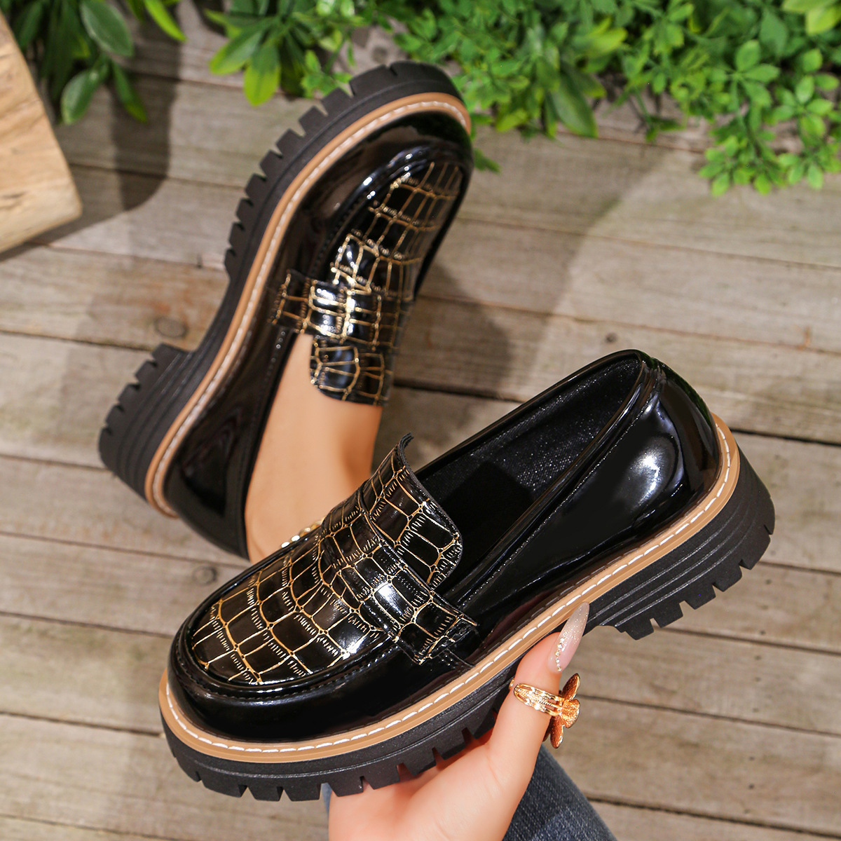 Mocasines de plataforma Gator de Harper Lane