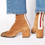 Sienna | Botines de tacón grueso con punta cuadrada escultural