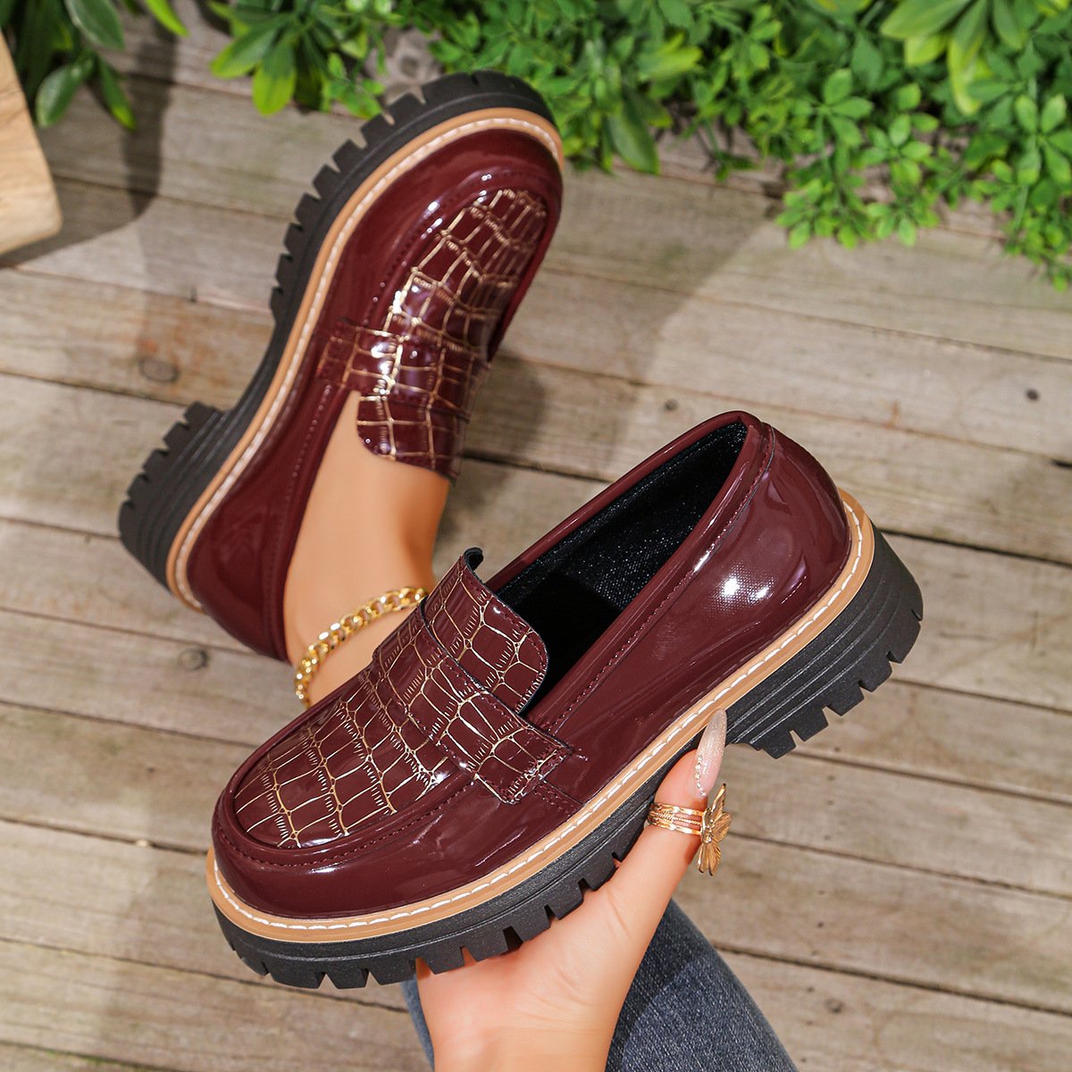 Mocassins à plateforme Harper Lane Gator