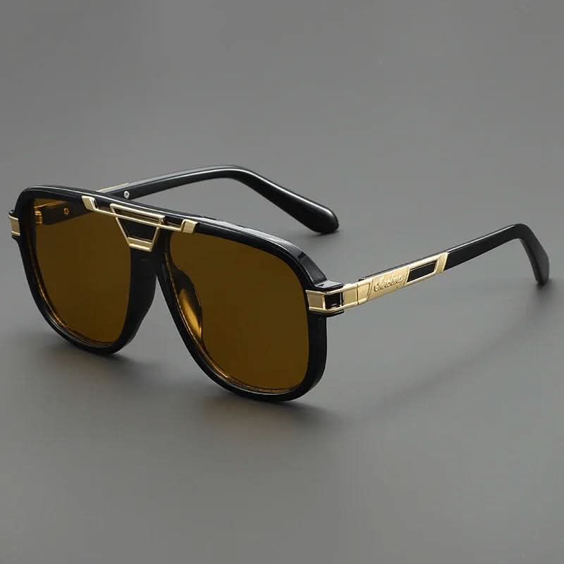 Sahara Gold™ | Smoked Gradient Square Sunglasses | UV400 Gold