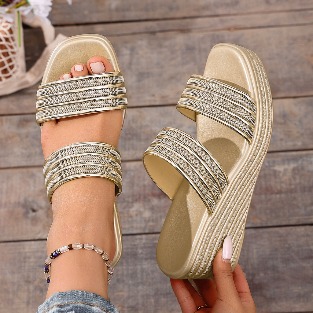 Sandalias Odette de alto brillo