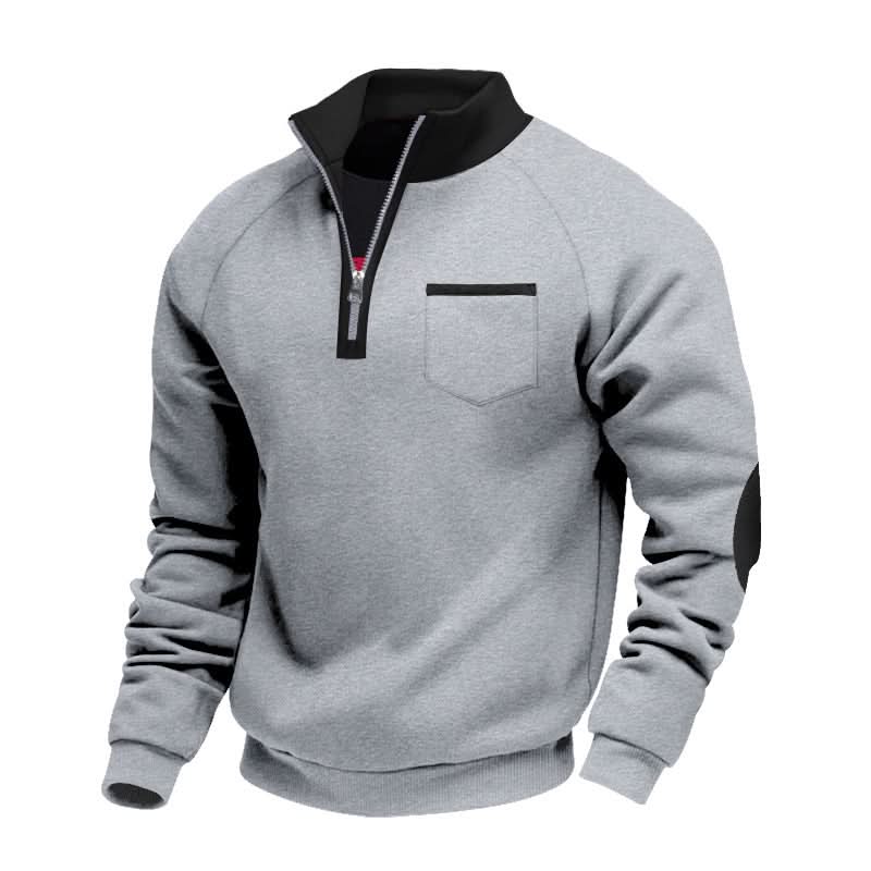 Luke | Sweat-shirt classique avec fermeture éclair 1/4