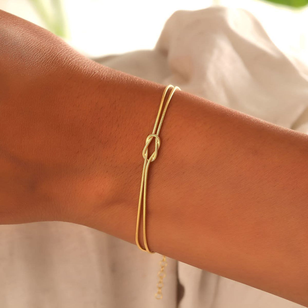 Elena | Pulsera con cadena de nudos elegante