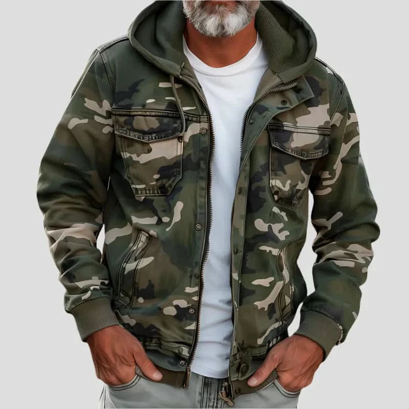 Beckett | Chaqueta utilitaria con capucha de camuflaje resistente