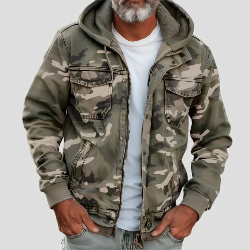 Beckett | Chaqueta utilitaria con capucha de camuflaje resistente