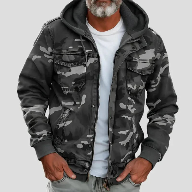 Beckett | Veste utilitaire à capuche camouflage robuste
