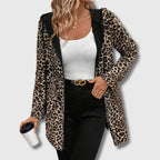 Lainey | Veste réversible élégante imprimé léopard